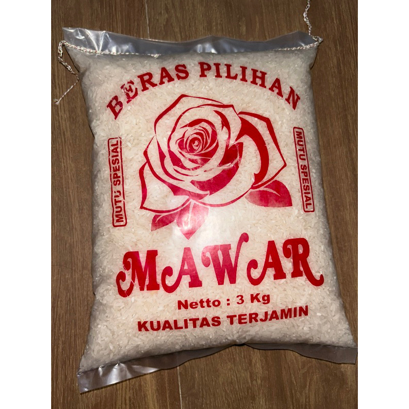 

Beras Mutu Spesia CAP MAWAR 3kg