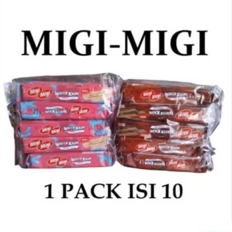 

Jajanan jadul [ WAFER Migi Migi 1 pack isi 10pcs ]