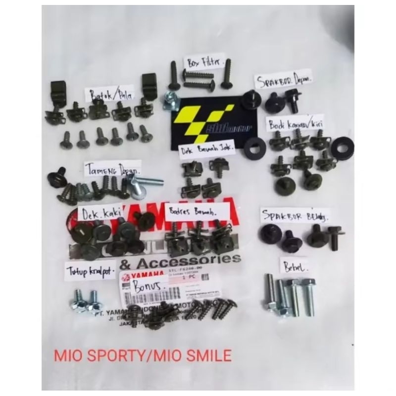 baut lengkap full set body mio sporty /baut full body mio lama baut lengkap full set body mio sporty
