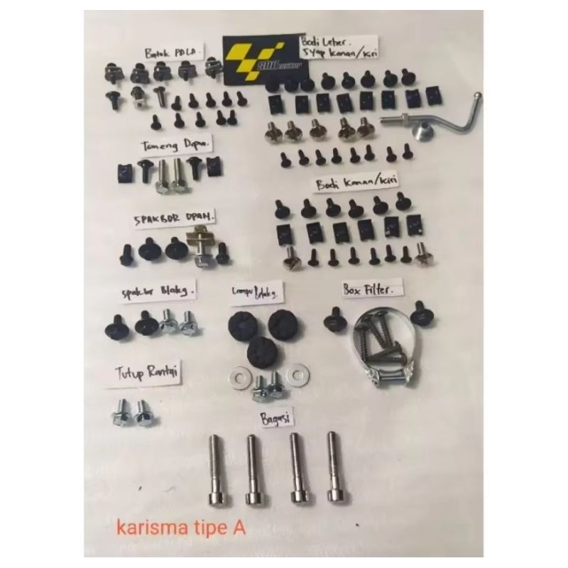 baut full body karisma/baut lengkap fullset body karisma x baut full body karisma/baut lengkap fulls