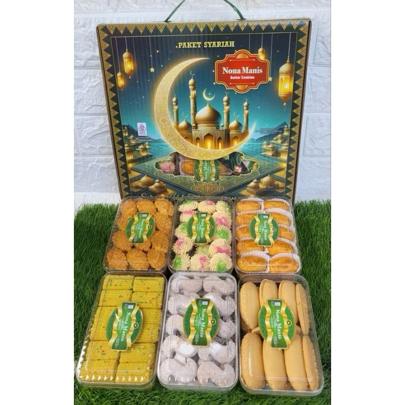 

Paket kue Lebaran Premium-Nona manis isi 6