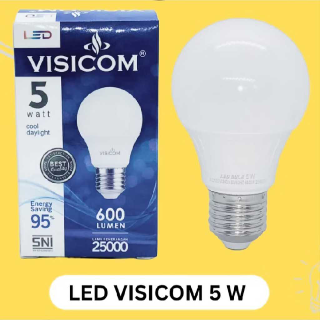 Visicom Led 5 watt, Lampu Led Bulb Garansi 1 Tahun