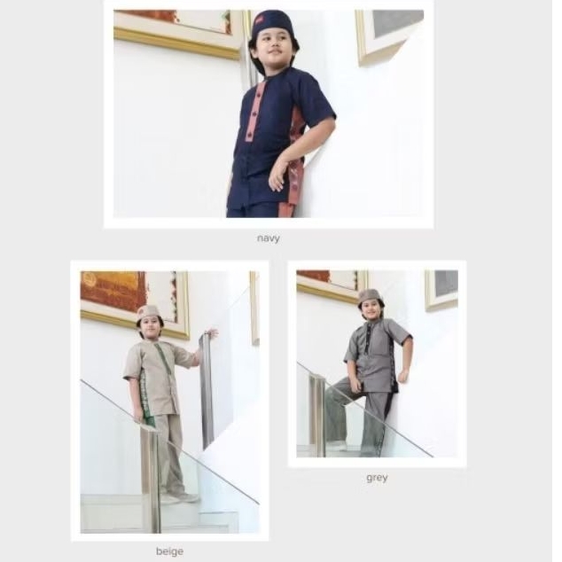 Koko Anak Lengan Pendek Dannis TAPL1103 / Koko Kids Navy - Beige - Grey TAPL 1103