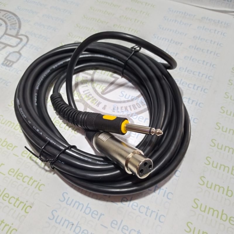 kabel microphone 5 meter + jek akay dan jek Canon