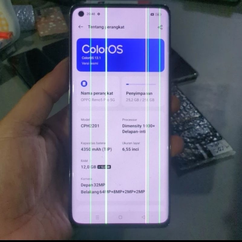 oppo reno 5pro 5g 12/256 gb minus
