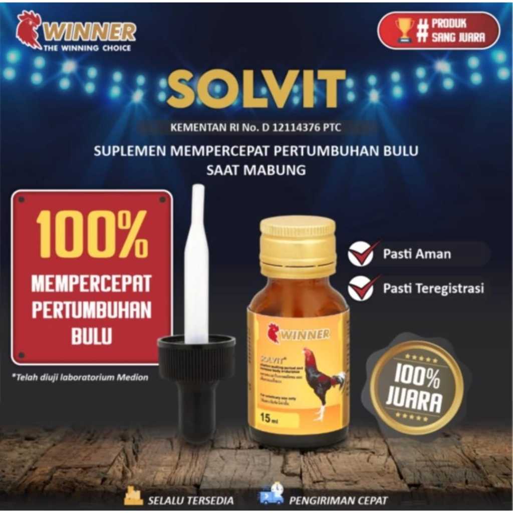 SOLVIT LAGA WINNER MEDION VITAMIN SUPLEMENT PENUMBUH AYAM