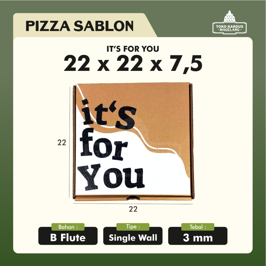 

Kardus Die Cut Pizza Sablon 22x22x7 Cm Free Sablon Ecer Hampers Kado Hoodie Makanan Murah Tebal Baru