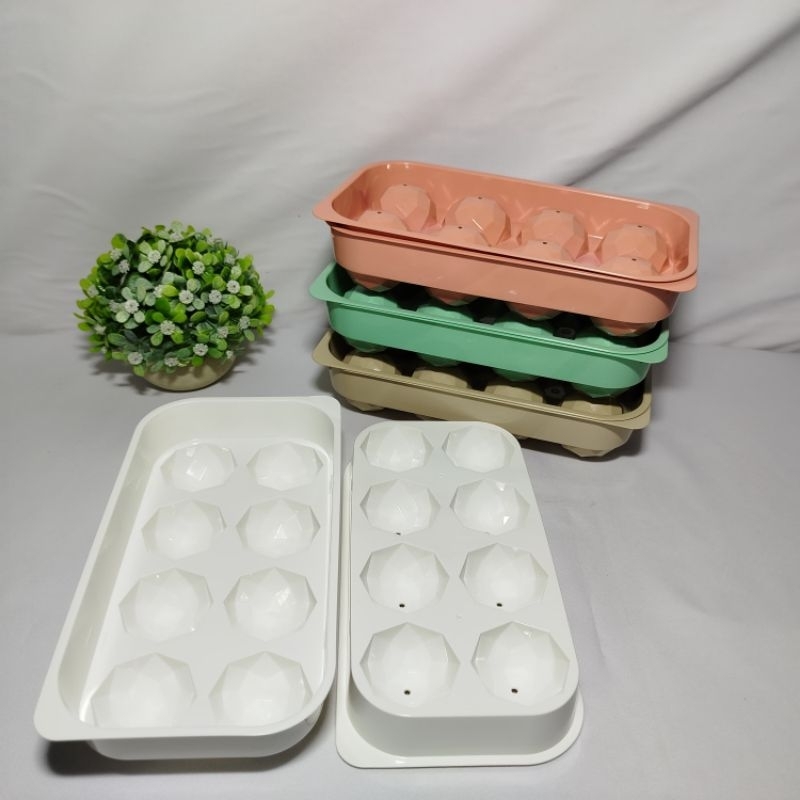 GREAT - 1 PCS CETAKAN JELLY DAN ES BATU KRISTAL JUMBO JELLY BALL JUMBO ISI 8  GRID WADAH ES BATU