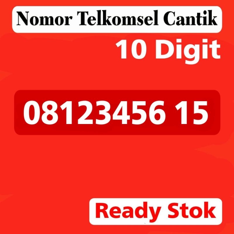 Kartu Perdana Telkomsel Simpati Cantik Murah Telkomsel 10 Digit 123456 15