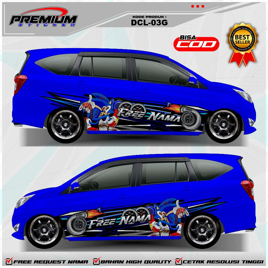 DCL-03 STIKER DECAL MOBIL TERIOS RUSH KUDA KIJANG PAJERO-STIKER LIVERY MOBIL XPANDE PANTHER KIJANG