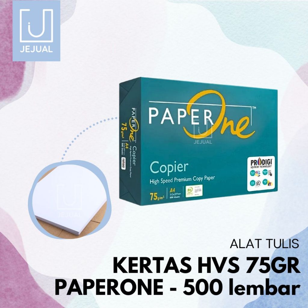 

Kertas HVS A4 Paperone 75 gr 500 Lembar/ 1 Rim Kertas A4 Paper One