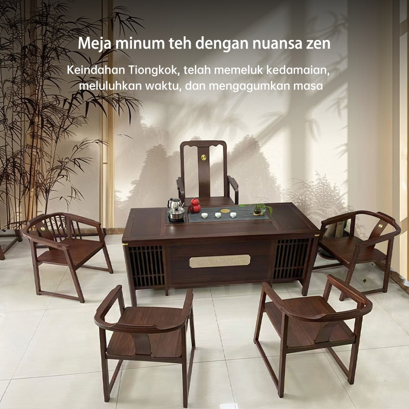 【NPC FURNITURE】Meja Teh/Meja Teh kantor/Meja Teh Ruang Tamu/Meja Teh China/Meja Teh Set Lengkap