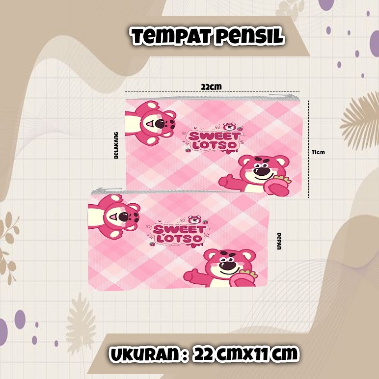 

Tempat Pensil Lotso 01 Pencil Case Dompet Kostak