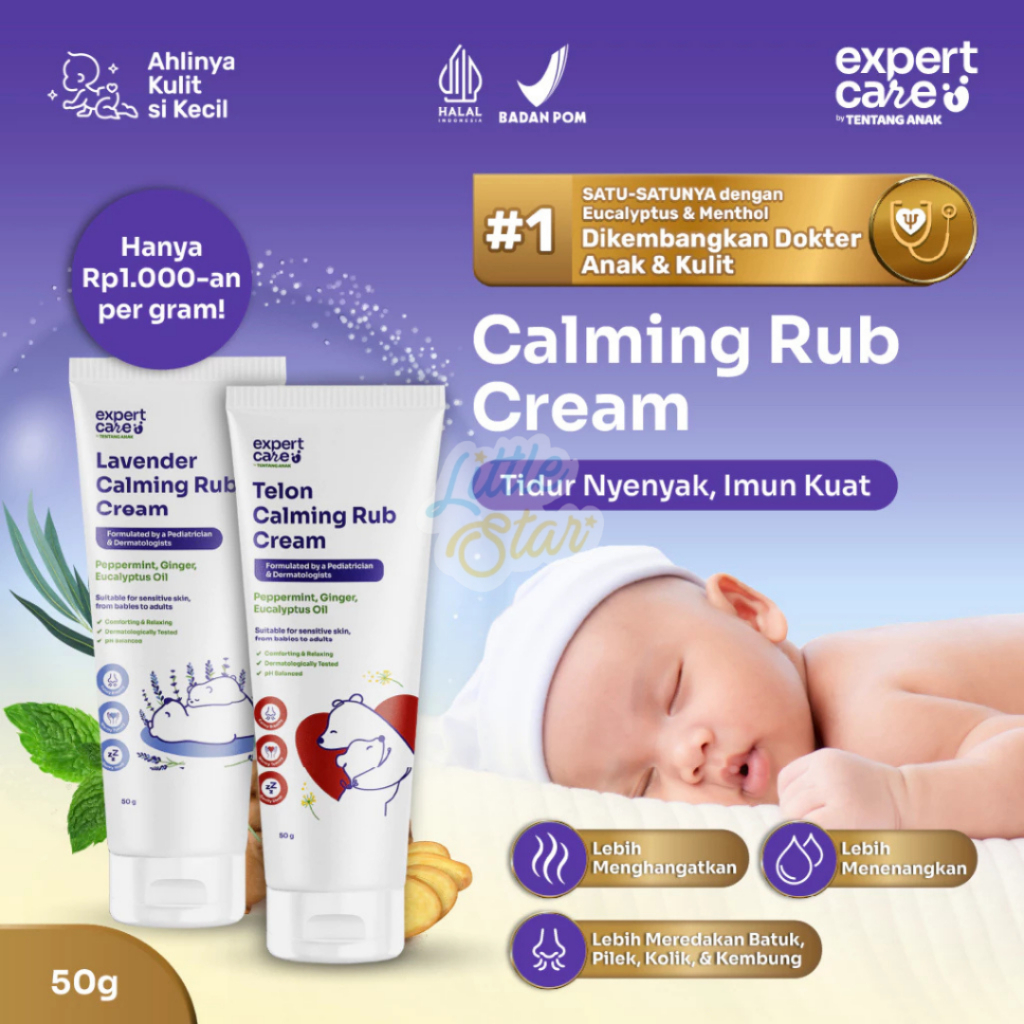 Expert Care Calming Baby Cream 50 Gr Lotion Bayi Krim Penghangat Perut Kembung Anak Pereda Kolik