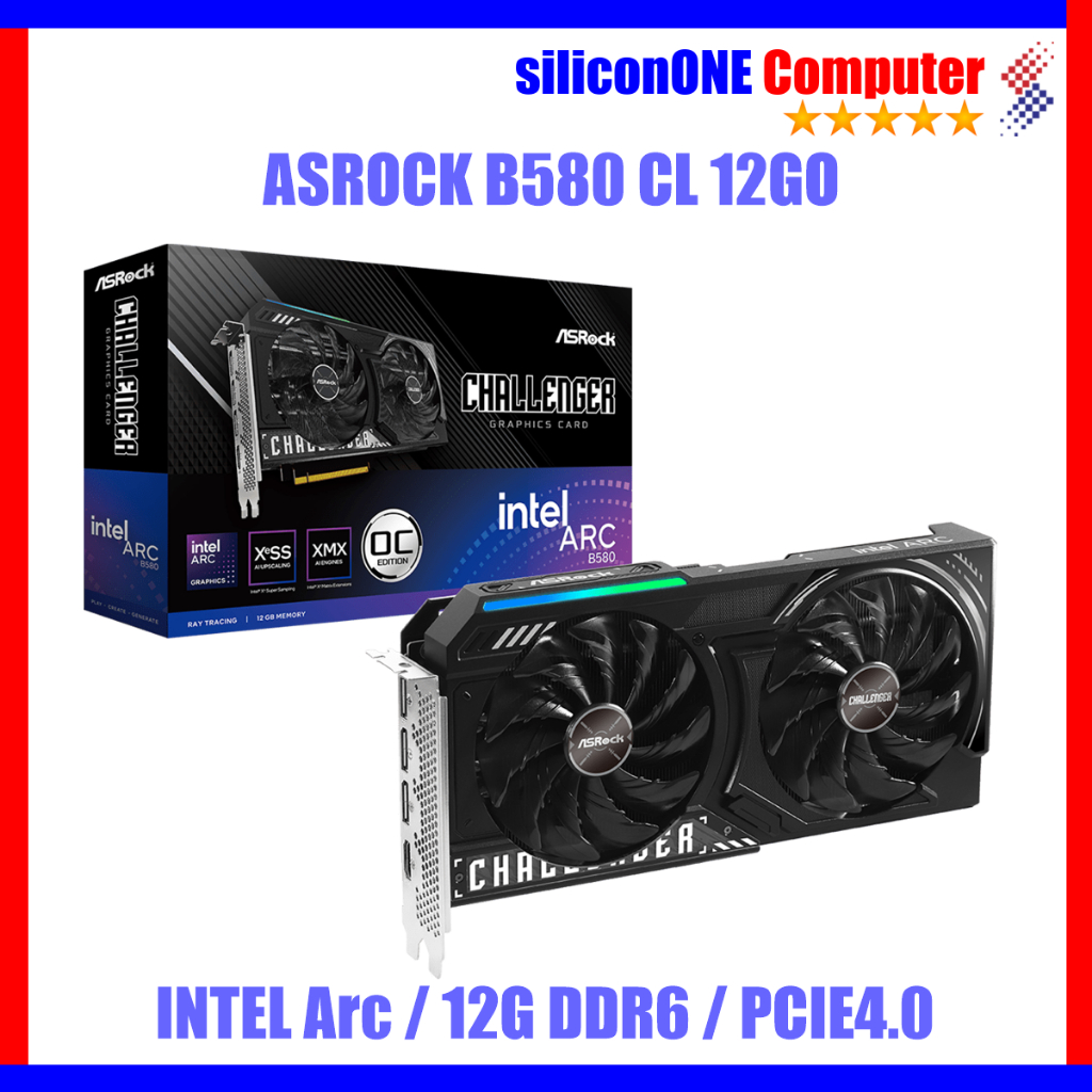 ASRock B580 Challenger 12GB OC Intel Arc B580 CL 12GO