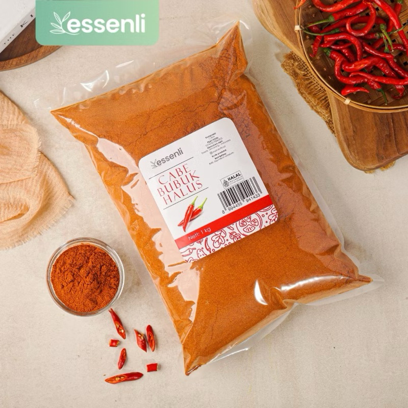 

ESSENLI Cabai Bubuk Halus Murni tanpa campuran 1kg