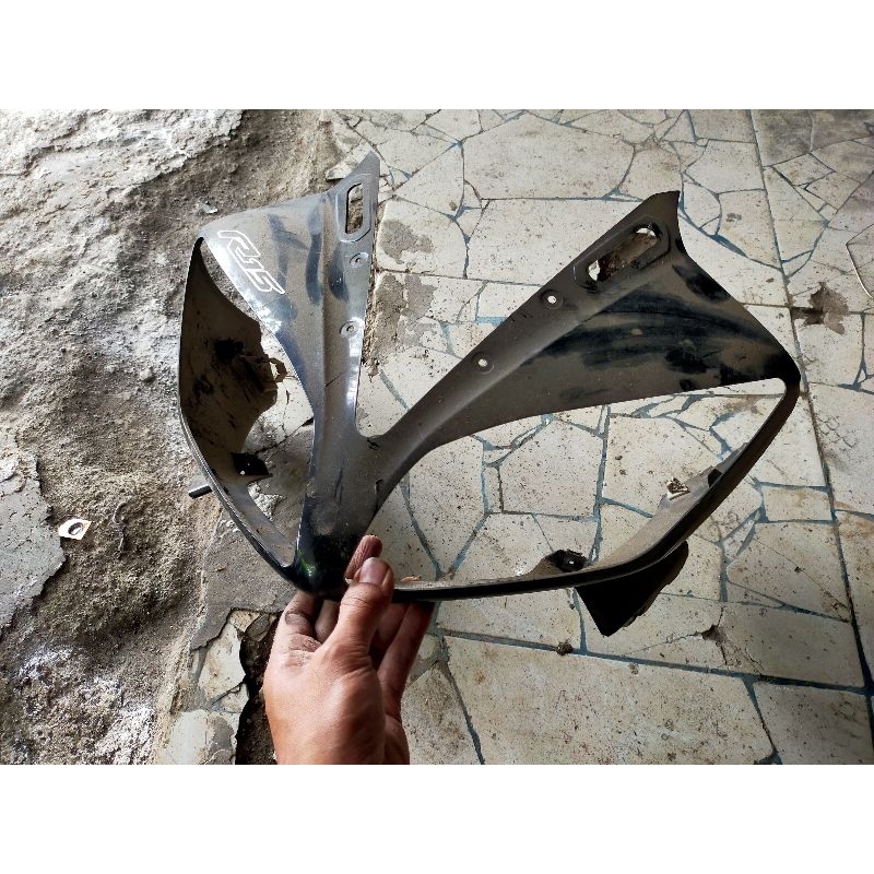 Bodi Cover Batok Kepala Lampu Depan Head Lamp Yamaha R15 V2 Warna Hitam Original Bekas Copotan Motor