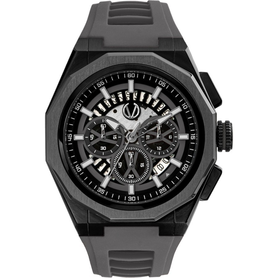 Jam Tangan CHRIST VERRA Pria Original CV 12189G-36 BLK/GRY Original