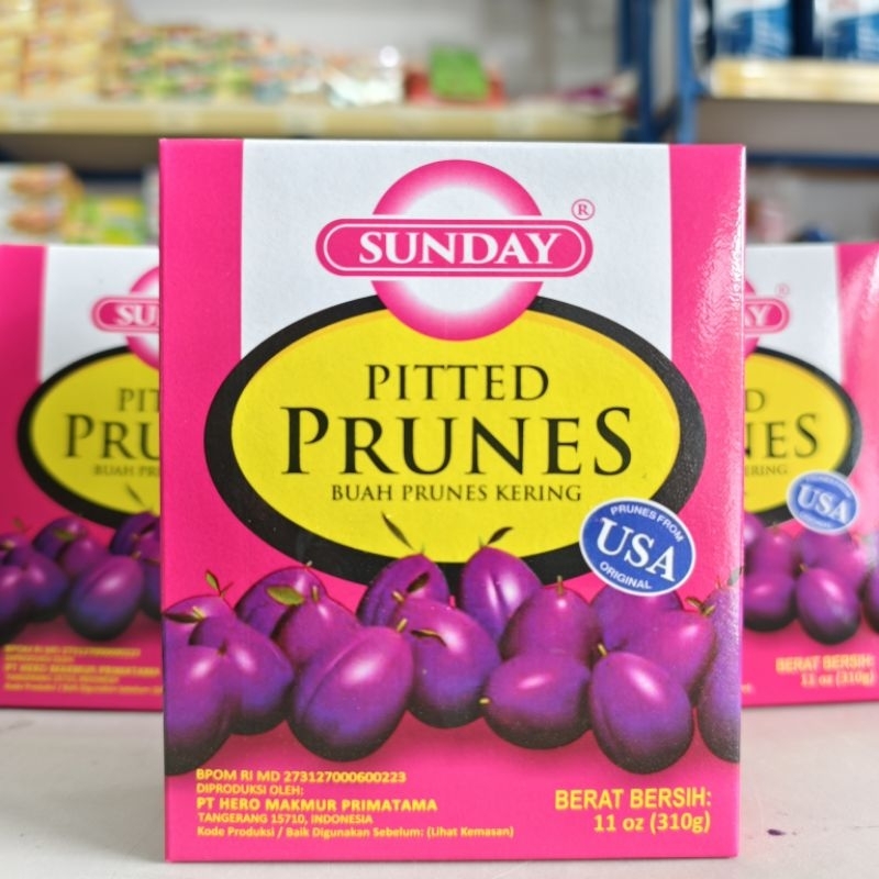 

Sunday Pitted Prunes 310Gr / Buah Prunes Kering 310Gr / Sunday Buah Prunes 11Oz