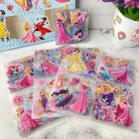 

ST-1193 Stiker Box Motif Princess Isi 100 Lembar / Sticker Tempel Bening Kartun Princes Lengkap Tersedia 4 Varian Bisa Cod