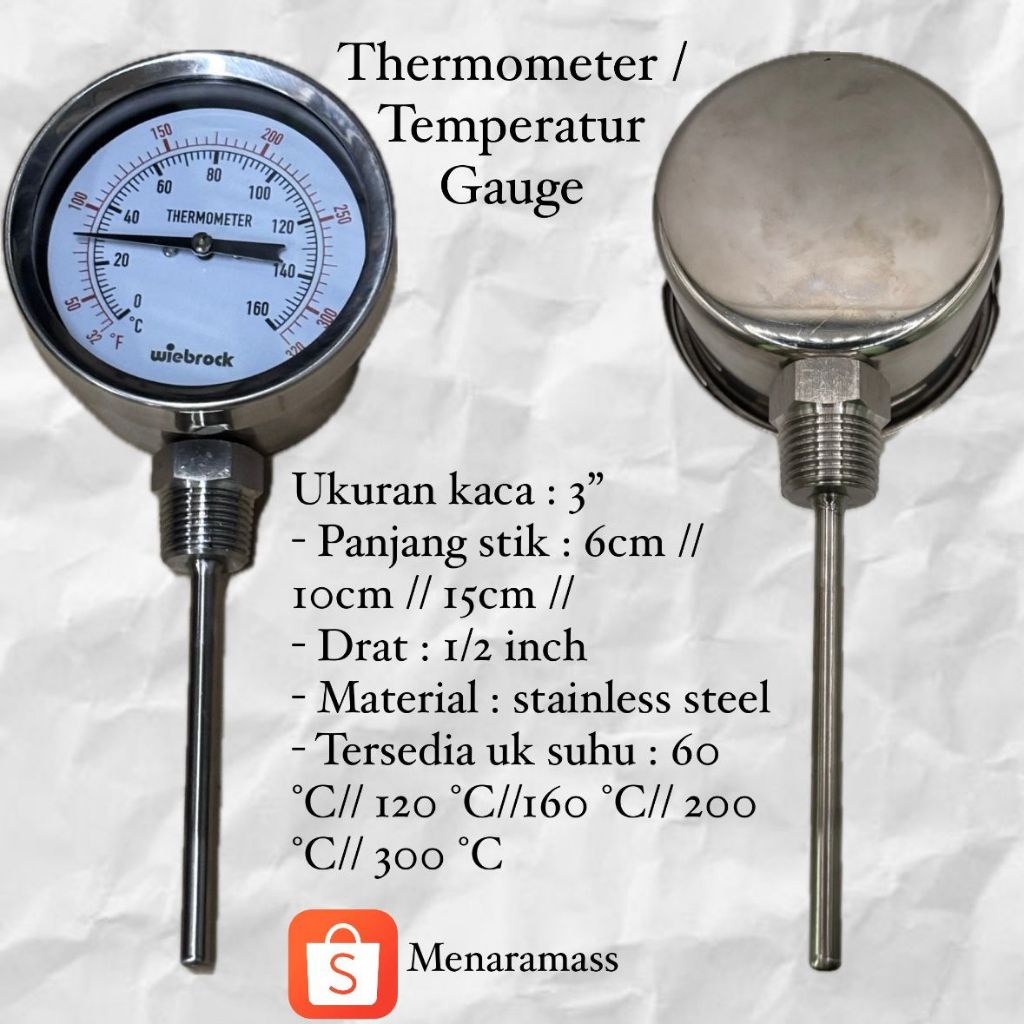 Thermometer Wiebrock Thermometer Stick Wiebrock Thermometer Bimetal Thermometer Oven Thermometer Rak