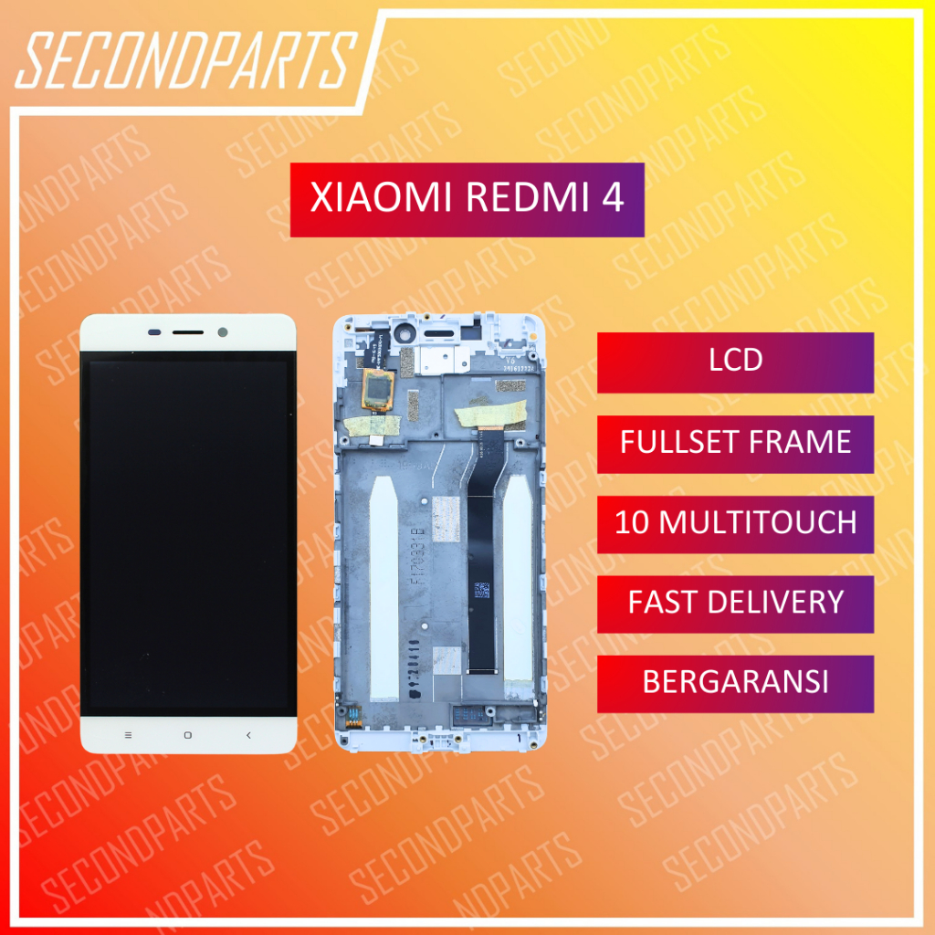 LCD FULLSET FRAME XIAOMI REDMI 4 PRADA ORIGINAL COPOTAN