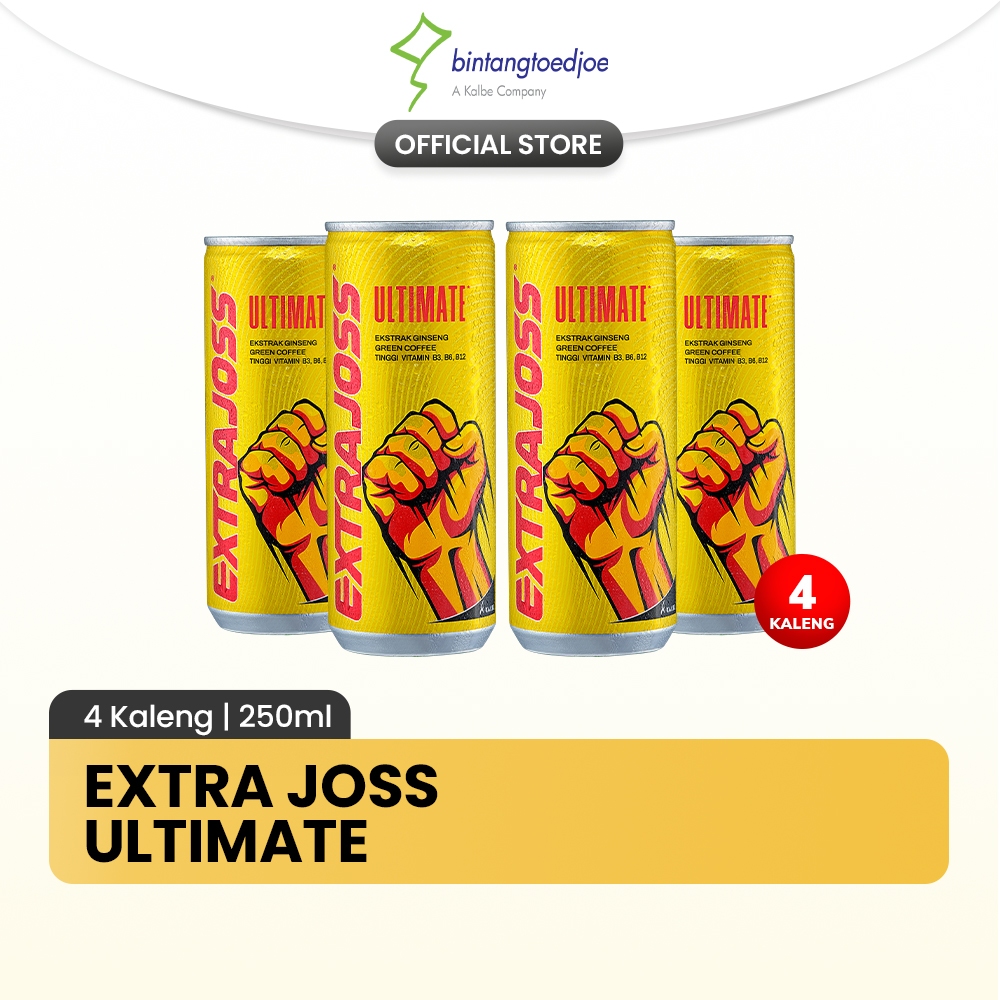 

Extra Joss Ultimate 4 Kaleng- Energy Drink, Green Coffee, dan Less Sugar