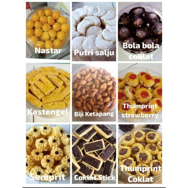 

KUE KERING LEBARAN/COOKIES/KUE KERING NASTAR KASTENGEL PUTRI SALJU BIJI KETAPANG