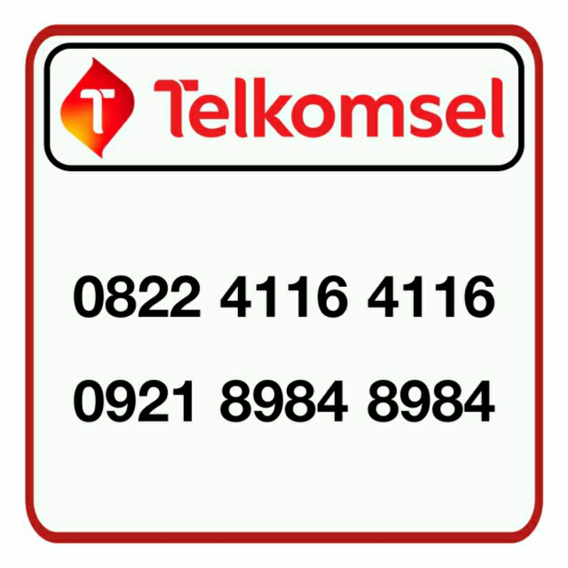 Kartu Cantik Nomor Perdana Telkomsel Simpati 0822 ABCD ABCD 0821 DOUBLE ABCD