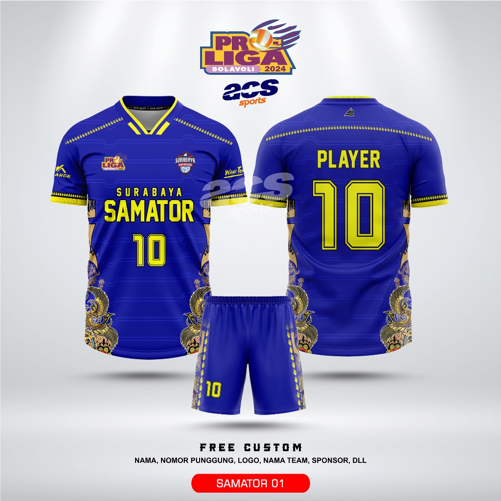 Jersey Kaos SAMATOR Proliga 2025  (Free Nama, No Punggung, dll)