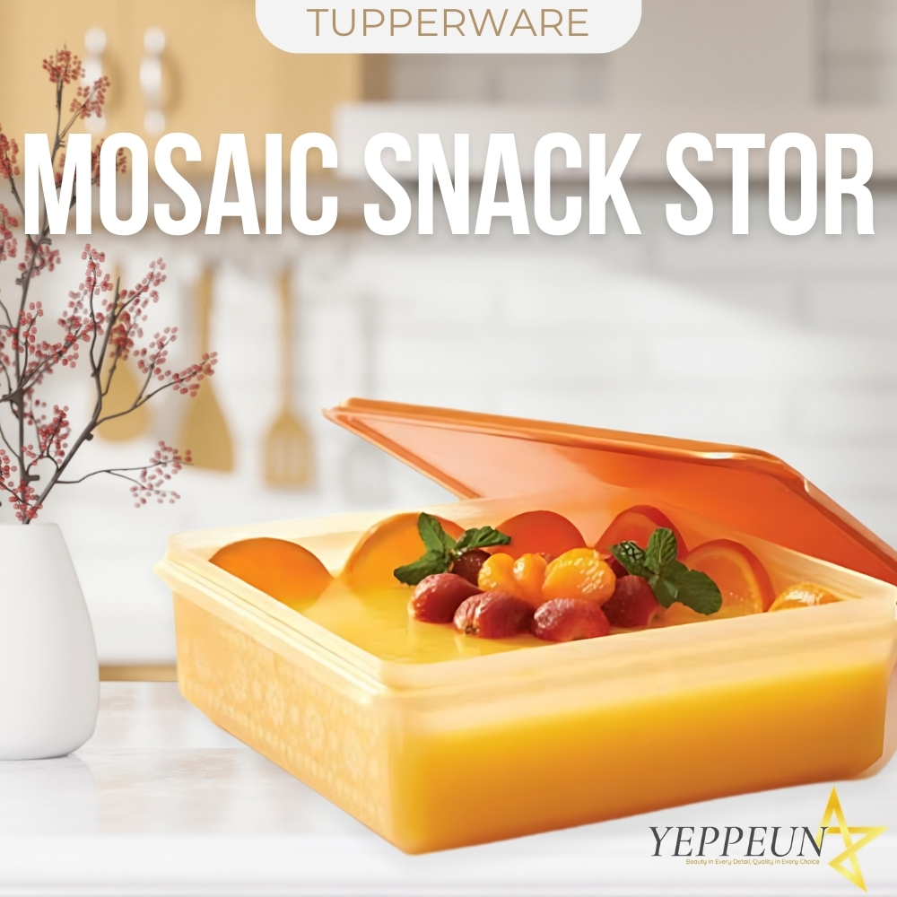 Tempat Penyimpanan Tupperware Mosaic Snack Stor Gold