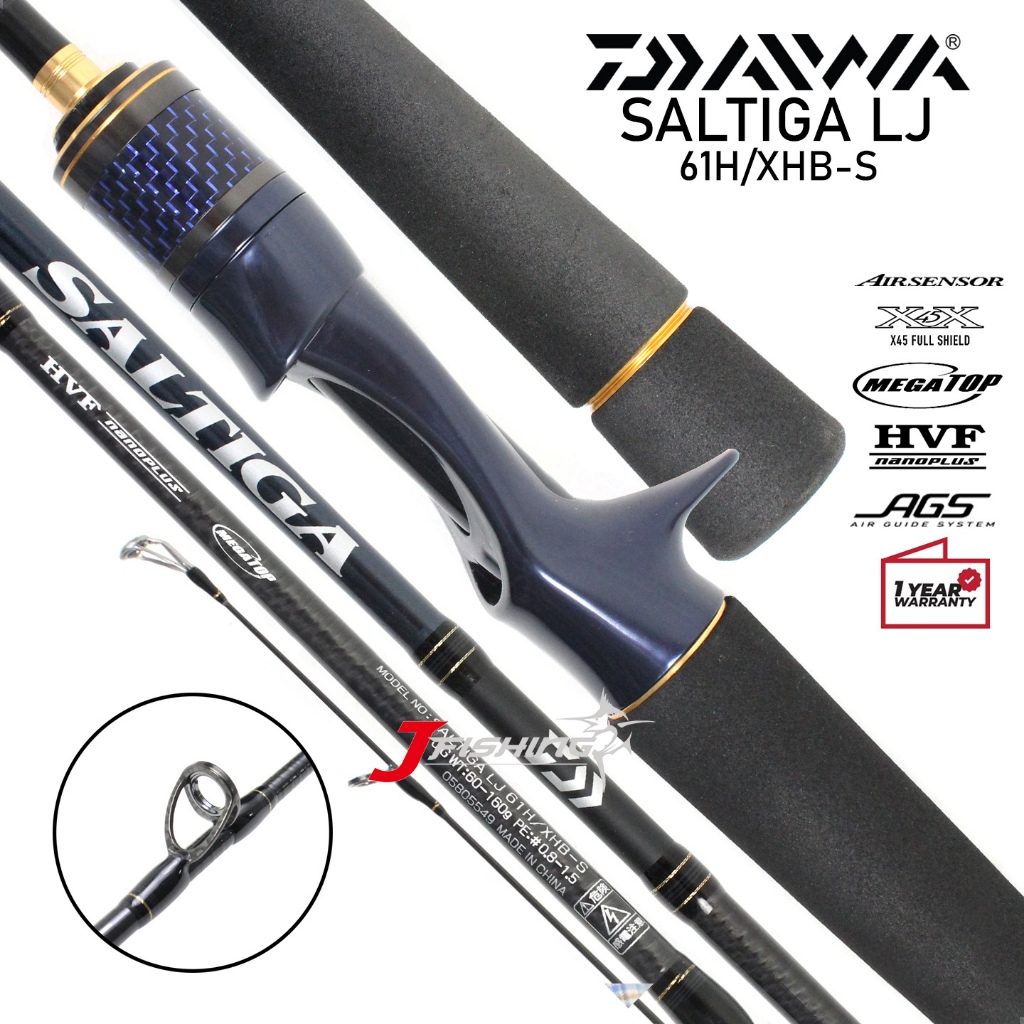 Joran DAIWA SALTIGA LJ | Light Jigging | Spinning Overhead | Laut | Garansi Resmi