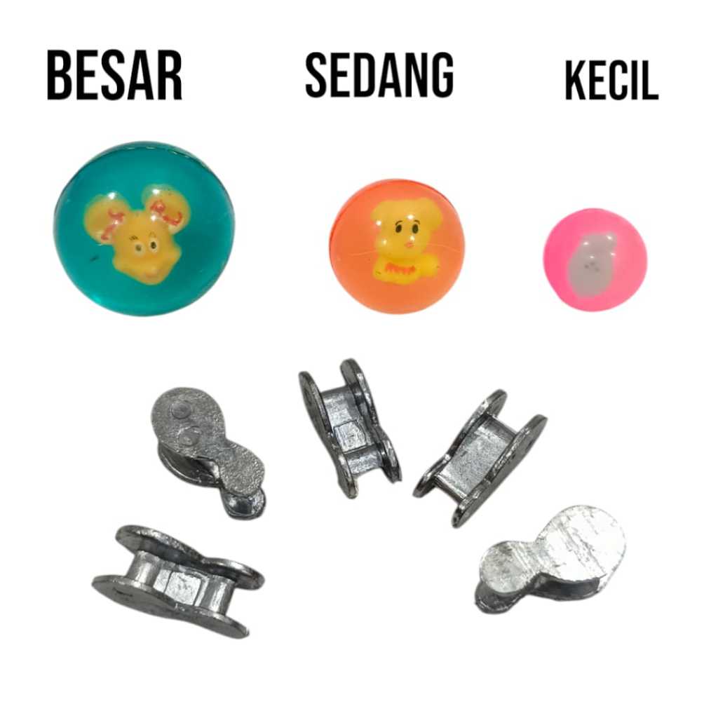 Bola Bekel Besar - Sedang - Kecil + Biji SS Besi 6pc / Bekel Boneka / Mainan Bola Bekel Set ukuran B