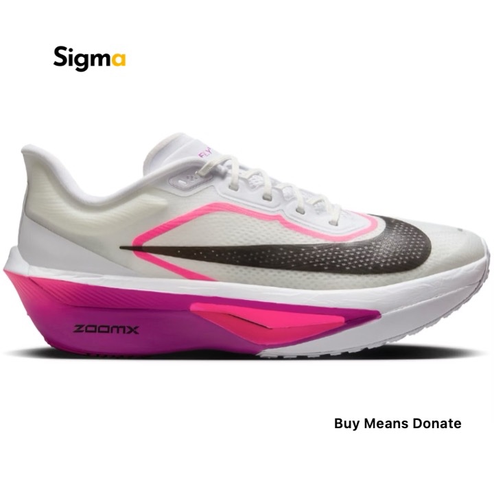 Sepatu Lari Nike Zoom Fly 6 White Vivid Grape