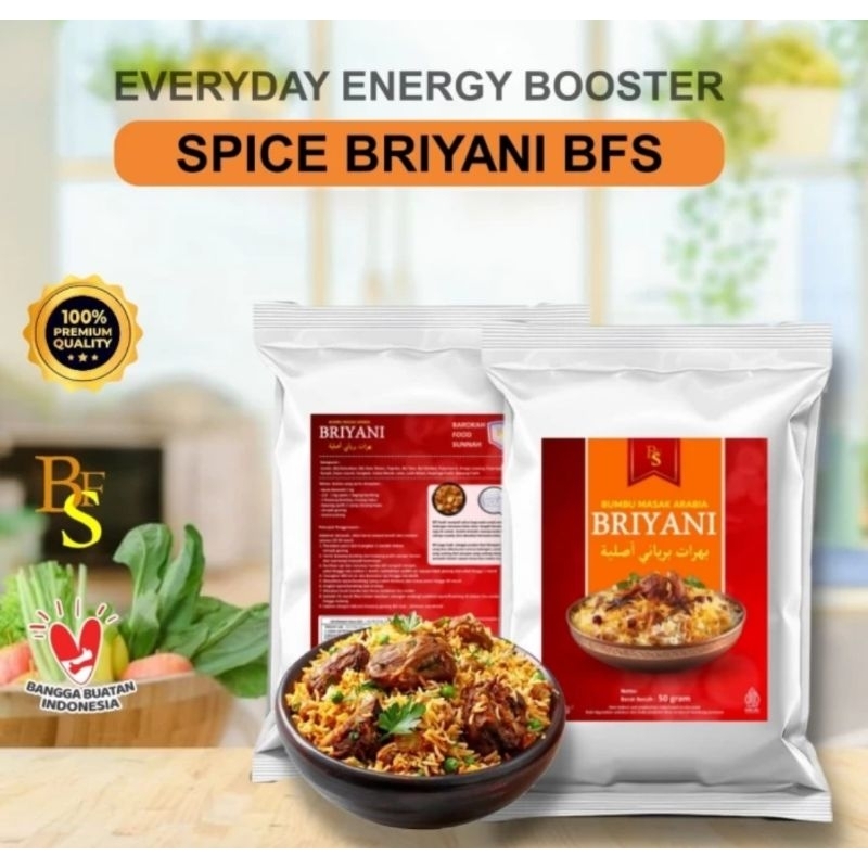 

Bfs Bumbu rempah Briyani arabian spice 50 gram premium