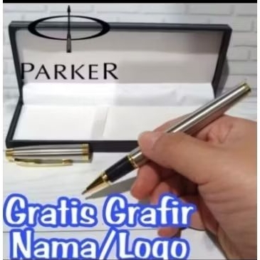 

Bollpoint Mewah Parker Signature Brushed Gold Clip RB Gratis Box Exlusive Dan Gratis Grafir Nama