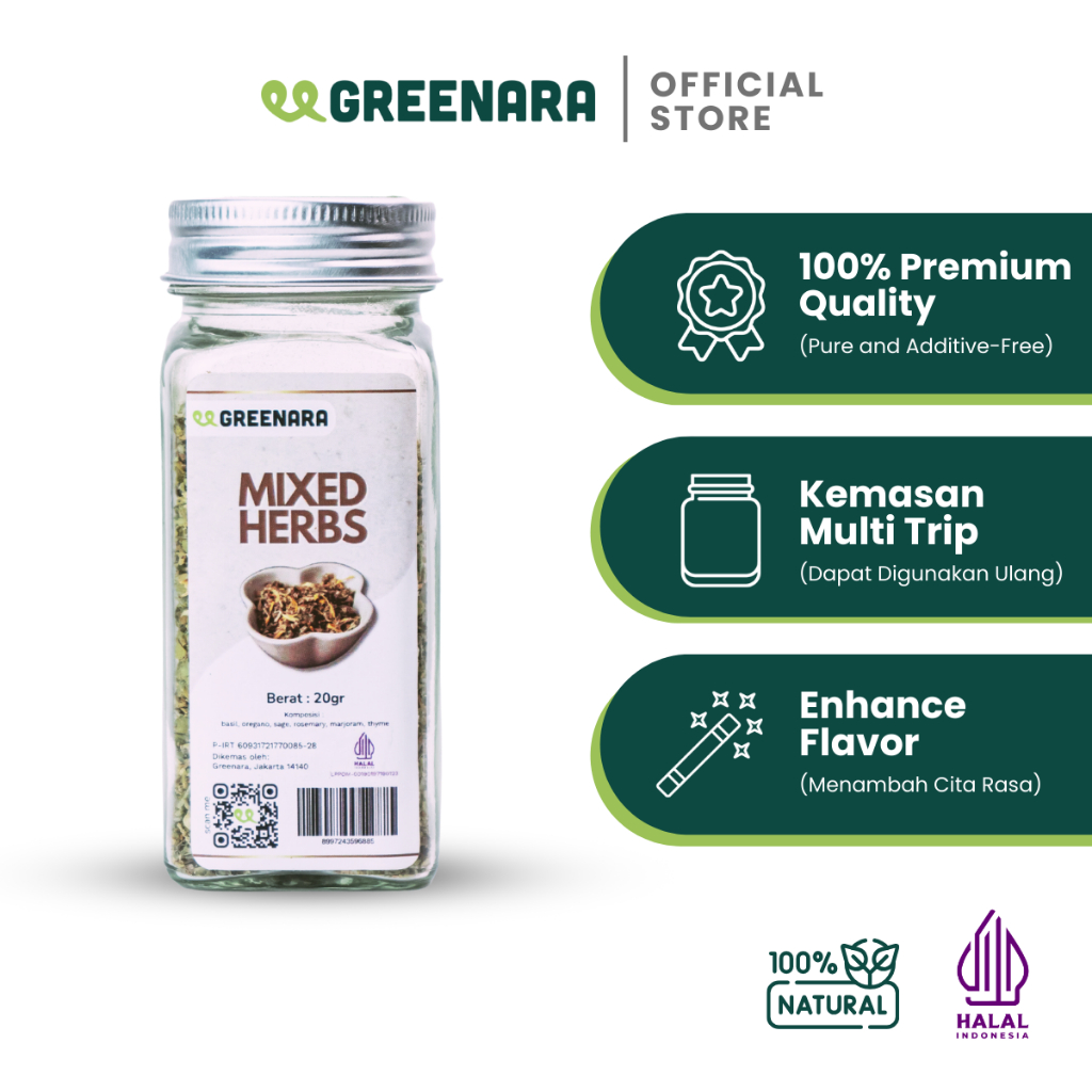 

Greenara - Dried Mixed Herbs 20gr