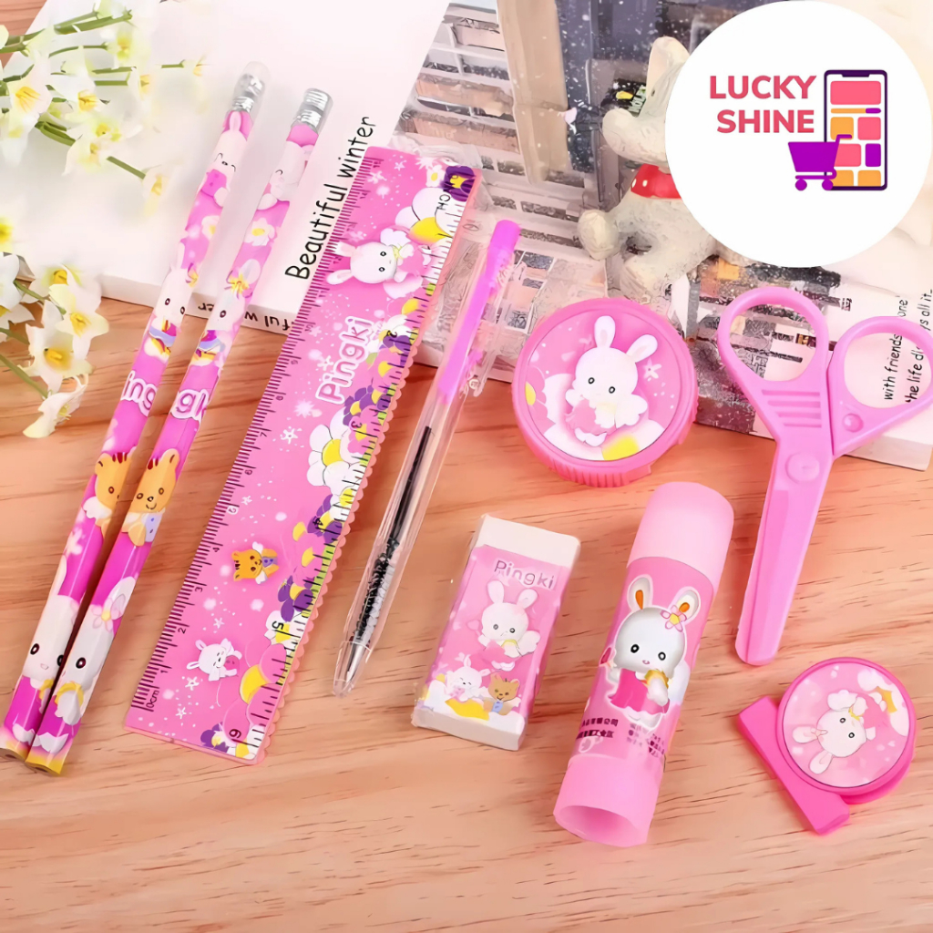 

LS 9 IN 1 PAKET ALAT TULIS SET MINI STATIONERY KARAKTER / SET ALAT TULIS SEKOLAH ANAK LUCU AESTHETHIC / KADO SOUVENIR