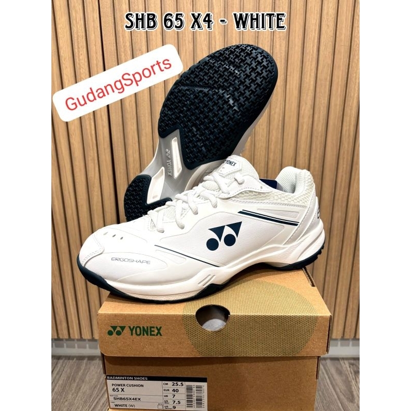 Yonex Shoe Badminton Power Cushion SHB 65 X4 White / Sepatu Badminton Yonex SHB65X4EX SHB 65 X4 Whit