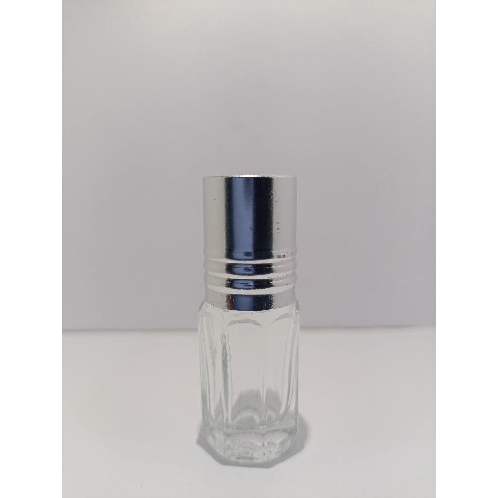 BOTOL PARFUM ROLL ON 3ML_TESTER_KACA TEBAL _TUTUP SILVER_ HARGA LUSINAN 12PCS