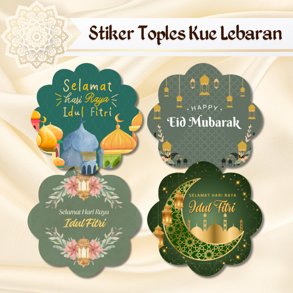 

Sticker Toples Kue Lebaran Selamat Hari Raya Idul Fitri Eid Mubarak Littlepapers