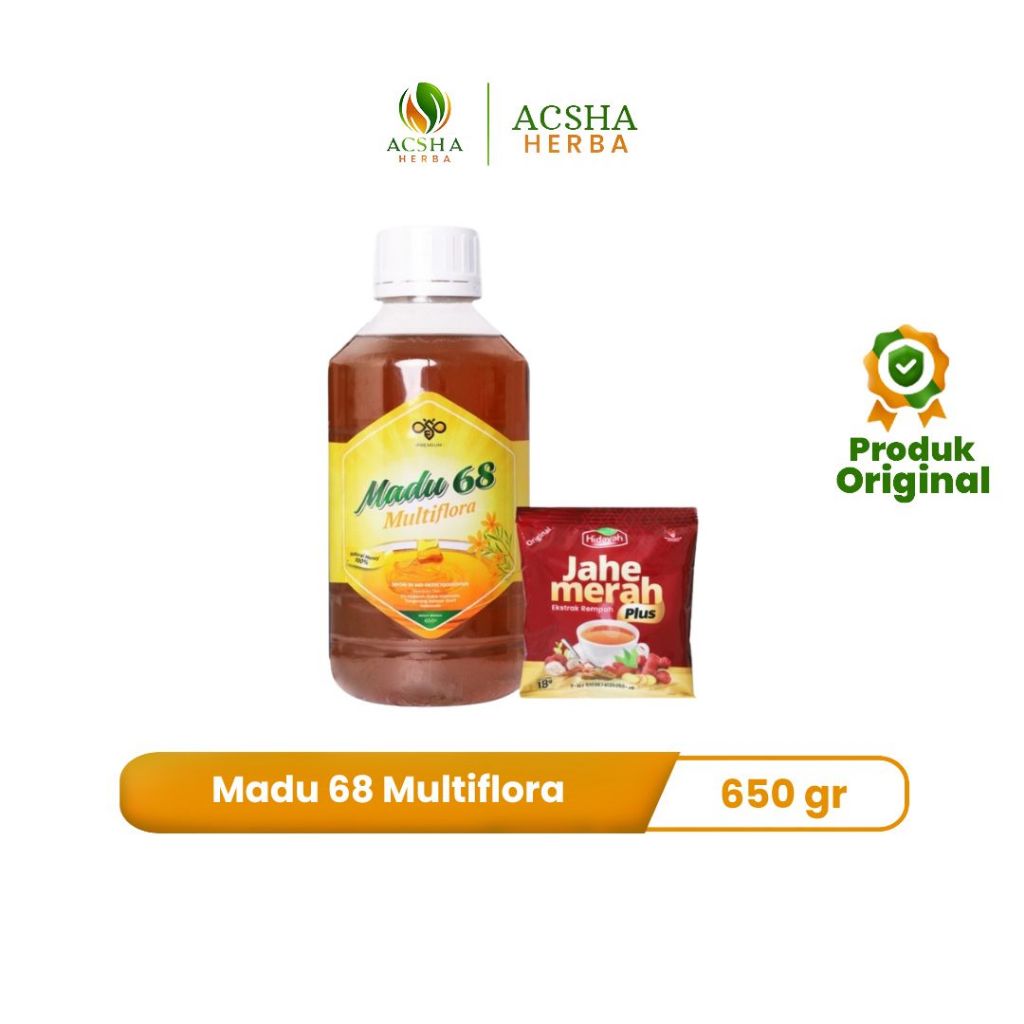 

Madu Multiflora 650 Gr | Madu 68 Free Jahe Merah Hidayah