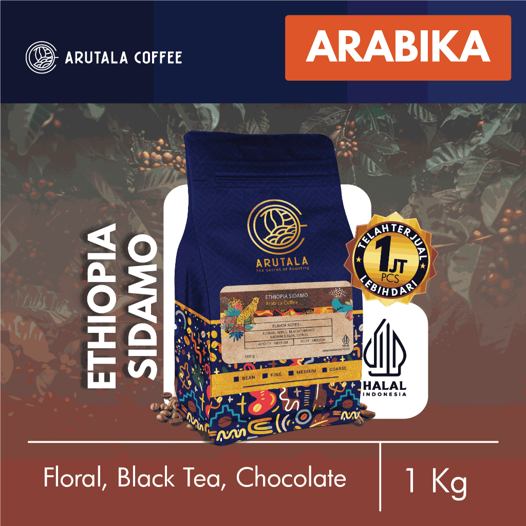 

ARUTALA Kopi Ethiopia Sidamo Arabica 1KG