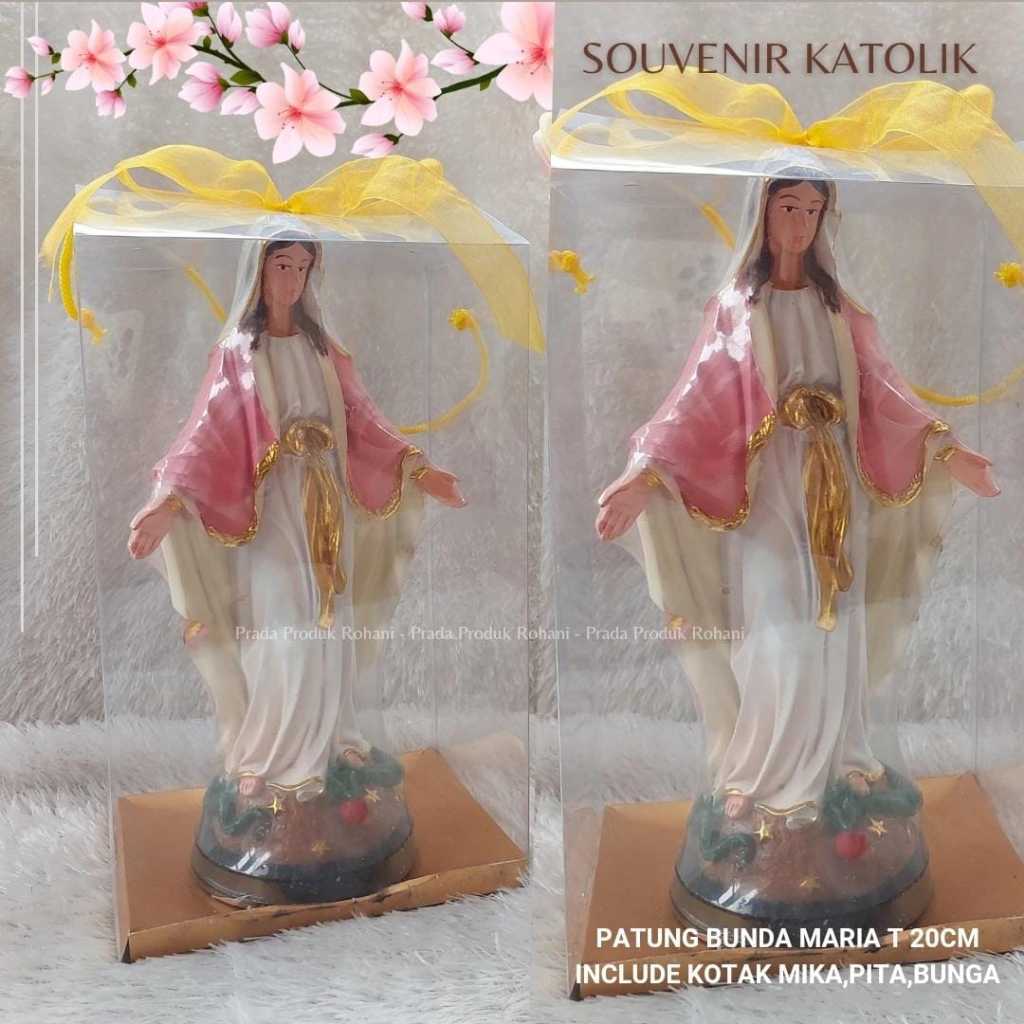 SOUVENIR PATUNG BUNDA MARIA/Patung Bunda Maria Miracolosa 10cm+kotak mika