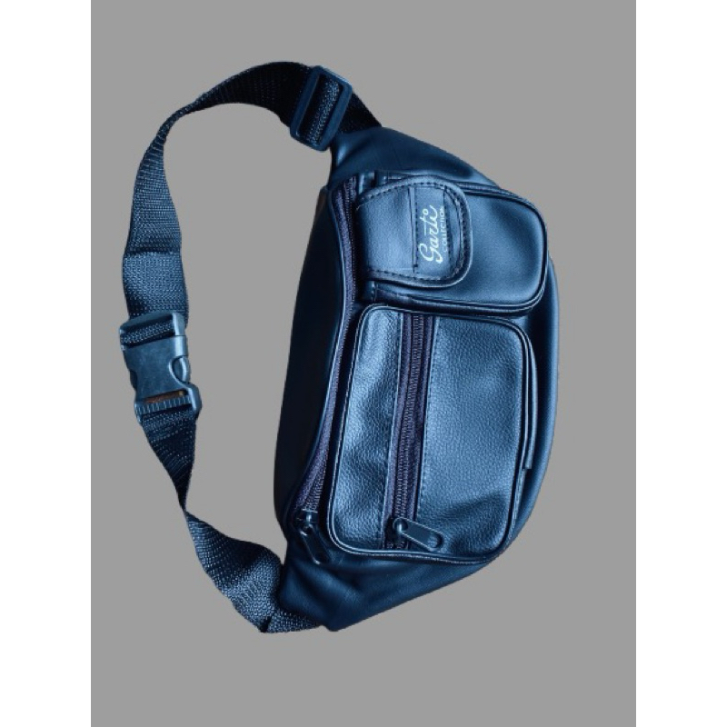 YouMan. Mini Belt/Tas Pinggang Kulit Hitam Pria Wanita Original