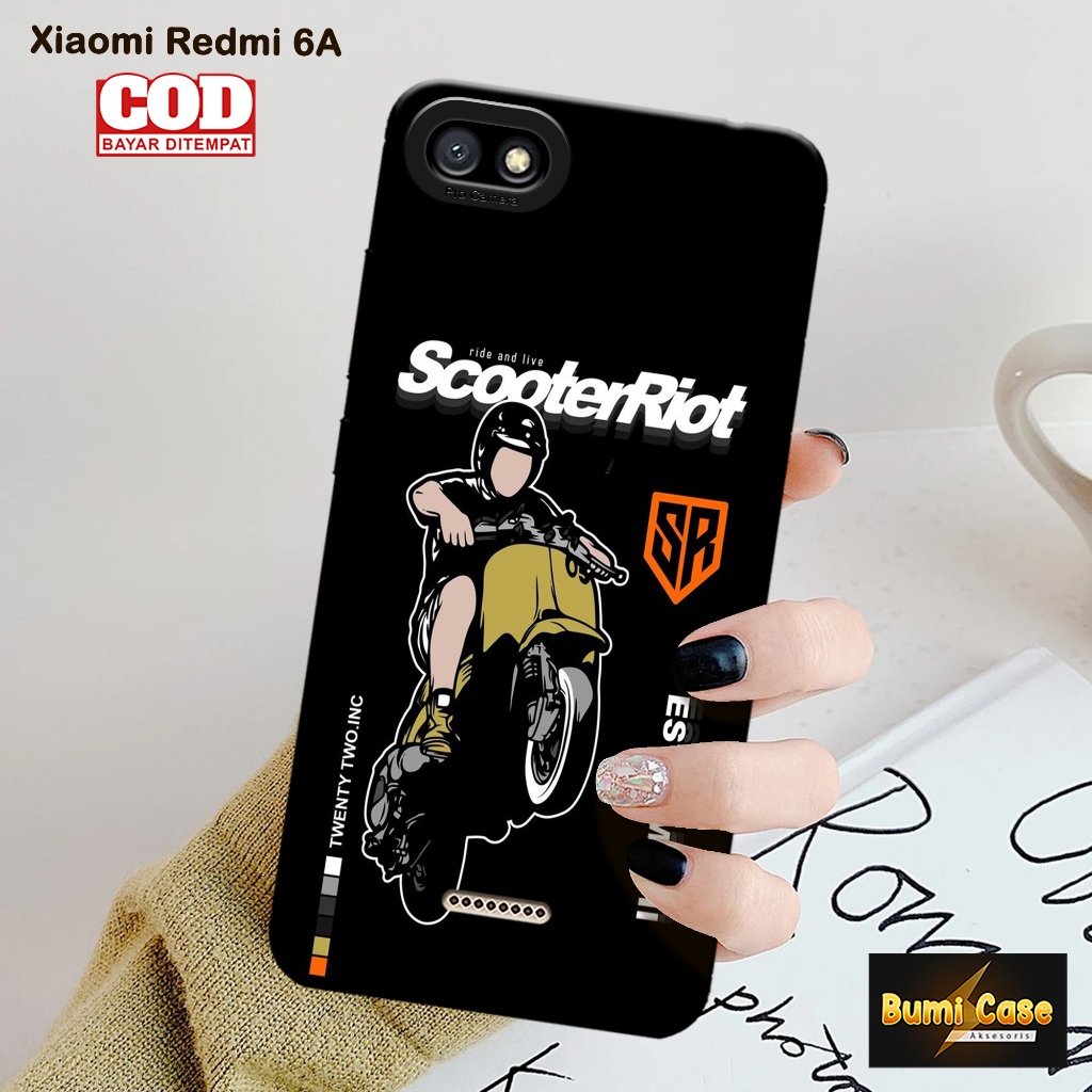 Bumi Case Xiaomi Redmi 6A - Fashion Case Vespa - Softcase Pro Camera Xiaomi Redmi 6A - Casing Hp Xia