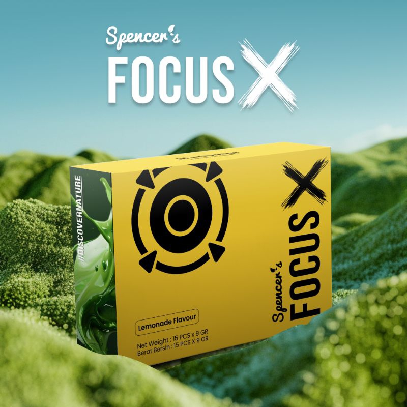 

PROMO SPENCER'S FOCUS X FRESH Lemonade (1Box isi 15 Sachet)penunjang fokus dan metabolisme