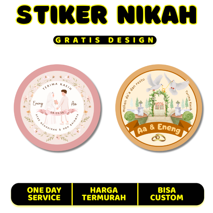 

STIKER / STICKER / STIKER LABEL / STICKER LABEL / LABEL / STIKER CUSTOM / STICKER CUSTOM / STIKER LABEL MAKANAN / STICKER NIKAH / STIKER WEDDING