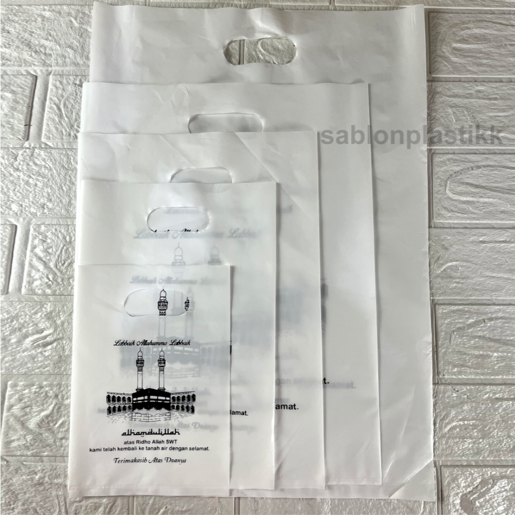 

iDk90 (Isi 50Pcs Size 30 x 40) Kantong Plastik Ibadah Haji, Umroh, Lebaran Haji Kantong Plastik
