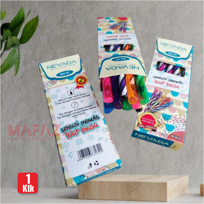 

1 [ Pack] Pulpen Nevada 923 ST Hitam / Pena Ulir / Pulpen Ulir Pen lilin 12pcs